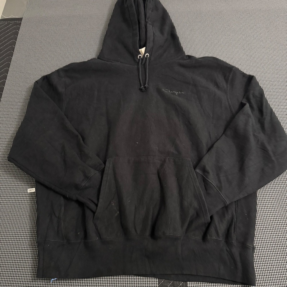 Champion Reverse Weave Expansion Gusset Hoodie Pullover Sweatshirt Mens L